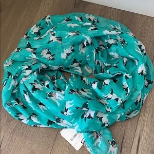 BRAND NEW French Bulldog Teal Scarf